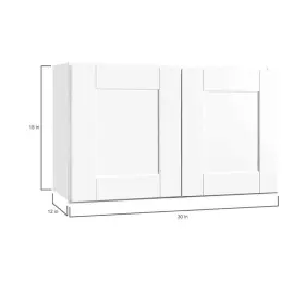 Kw3018-ssw Hampton Bay Shaker 30 Inch W X 12 D 18 H Assembled Wall Bridge Kitchen Cabinet In S #3