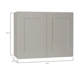 Kw3024-sdv Hampton Bay Kitchen Wall Bridge Cabinet 24 Inch X 30 12 With Shelf Mdf Dove Gray #3