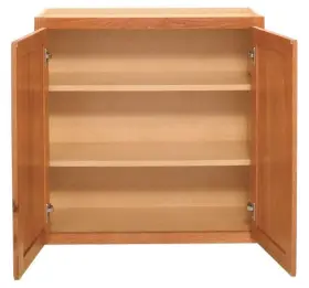 Kw3030-mo Hampton Bay Medium Oak Raised Panel Stock Assembled Wall Kitchen Cabinet #2