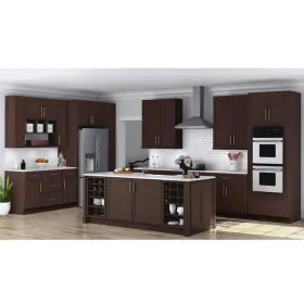 Kw3030-sjm Hampton Bay Shaker 30 Inch W X 12 D H Assembled Wall Kitchen Cabinet In Java #2