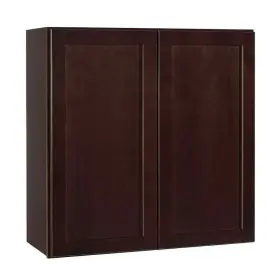 Kw3030-sjm Hampton Bay Shaker 30 Inch W X 12 D H Assembled Wall Kitchen Cabinet In Java