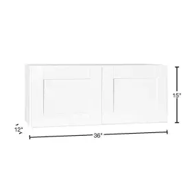 Kw3615-ssw Hampton Bay Shaker 36 Inch W X 12 D 15 H Assembled Wall Bridge Kitchen Cabinet In S #3