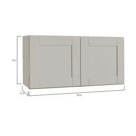 Kw3618-sdv Hampton Bay 36 Inch X18 X12 Kitchen Wall Bridge Cabinet Shaker Board Mdf Dove Gray #2