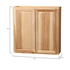 Kw3636-nhk Hampton Bay 36 Inch W X 12 D H Assembled Wall Kitchen Cabinet In Natural #3