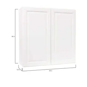 Kw3636-sw Hampton Bay 36 Inch W X 12 D H Assembled Wall Kitchen Cabinet In Satin #3