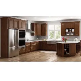 Kw3642-cog Hampton Bay 36 Inch W X 12 D 42 H Assembled Wall Kitchen Cabinet In Cognac #2