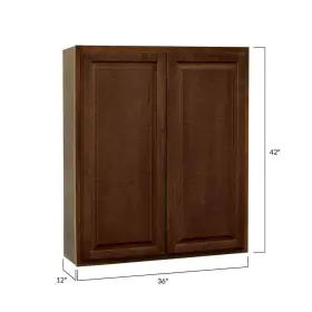 Kw3642-cog Hampton Bay 36 Inch W X 12 D 42 H Assembled Wall Kitchen Cabinet In Cognac #3
