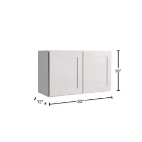 W3018-csw Hampton Bay Kitchen Shaker Wall Cabinet 30 Inch X 18 12 Polar White Assembled #2