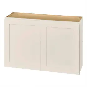 W3624-cw Hampton Bay Antique White Ready To Assemble Shaker Wall Bridge Kitchen Cabinet