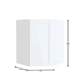 Wd2430-csw Hampton Bay Courtland 24 Inch W X D 30 H Assembled Shaker Diagonal Corner Wall K #3