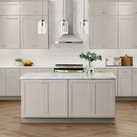 Wfc3018-g Hampton Bay Ready To Assemble Plywood Shaker Wall Flex Kitchen Cabinet Gray #3
