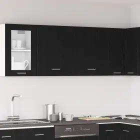 Hanging Cabinets - 721158790484 2 Pack Black Oak 100x31x60 Cm Made From Engineered Wood