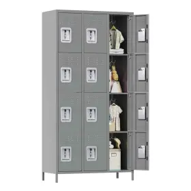 Hd-w-12lg Hephastu 35.43 Inch Wx72 Hx15.7 D Freestanding Cabinets With 12-doors Wardrobe For School Home #2