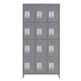 Hd-w-12lg Hephastu 35.43 Inch Wx72 Hx15.7 D Freestanding Cabinets With 12-doors Wardrobe For School Home