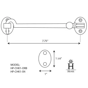 Highpoint Collection 817899013932 7.75-inch Cabin Hook In Oil Rubbed Bronze Finish #3