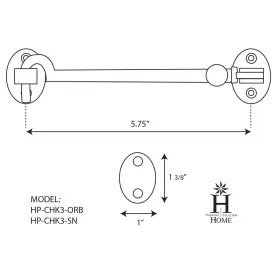 Highpoint Collection 817899014007 5.75 Inch Cabin Hook In Oil-rubbed Bronze Finish #3