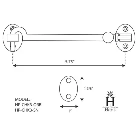 Highpoint Collection 817899014014 5.75-inch Cabin Hook In Satin Nickel Finish #3