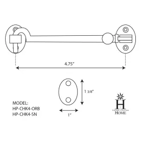Highpoint Collection 817899014021 4.75-inch Cabin Hook In Satin Nickel Finish #3