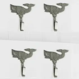 Highpoint Collection 817899015745 Satin Nickel Plated Whale Wall Hooks - Finish #2