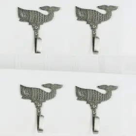 Highpoint Collection 817899015745 Satin Nickel Plated Whale Wall Hooks - Finish