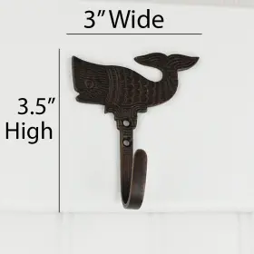 Highpoint Collection 817899015776 Oil Rubbed Bronze Whale Wall Hooks - #3