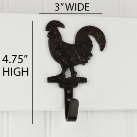 Highpoint Collection 817899015820 Oil Rubbed Bronze Rooster Wall Hooks - Finish Vintag #3