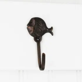 Highpoint Collection 817899015967 Oil Rubbed Bronze Fish Wall Hooks Set Brown