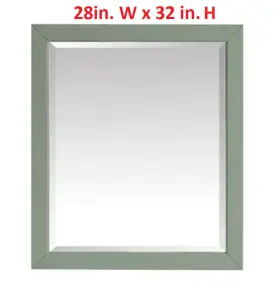 15101-m28-sg Home Decorators Collection Bath Event 28 In W X 32 H Framed Rectangular Bathroom Vanity Mirror Sea Green