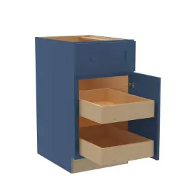 B18r-2t-gmb Home Decorators Collection Kitchen Cabinet 24 Inch Dx18 Wx34.5 H Solid Wood 1-drawer Mythic Blue