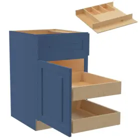 B21l-2t-ct-gmb Home Decorators Collection Base Kitchen Cabinet 21 Inch W X 24 D 34.5 H Plywood Mythic Blue