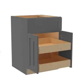 B24-2t-ct-gdo Home Decorators Collection Assembled Base Kitchen Cabinet 34.5 Inch H With 2-rot Cutlery Deep Onyx
