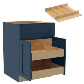 B24-2t-ut-nmb Home Decorators Collection Base Kitchen Cabinet 24 Inch W X D 34.5 H Plywood Mythic Blue
