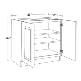 B36fh-gdo Home Decorators Collection Assembled Kitchen Cabinets 36 Inch W X 24 D 34.5 H In Deep Onyx #3