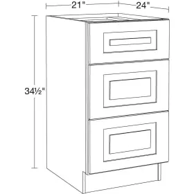 Bd21-gpw Home Decorators Collection Kitchen Cabinets 21 Inch W Painted Plywood Framed Drawer Base White #3