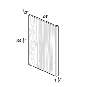 Bp1.5-pw Home Decorators Collection Kitchen Cabinet Base End Panel 24 Inch W X 1.5 D 34.5 H White #3