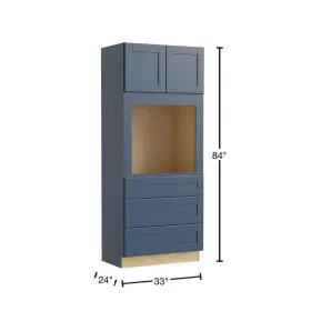 Oc332484u-wvb Home Decorators Collection Double Oven Kitchen Cabinet 33 Inch W X 24 D 84 H Vessel Blue #3