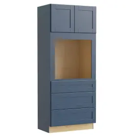 Oc332484u-wvb Home Decorators Collection Double Oven Kitchen Cabinet 33 Inch W X 24 D 84 H Vessel Blue