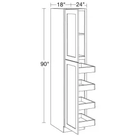 U182490l-4t-fmg Home Decorators Collection Assembled Kitchen Cabinet 90 Inch X18 Pantry Manganite #3