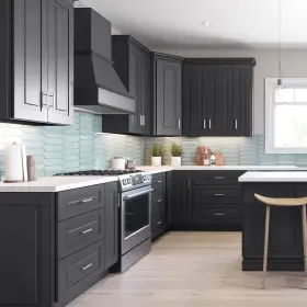 W1536l-gdo Home Decorators Collection Wall Kitchen Cabinet 15 Inch W X 12 D 36 H Soft-close Deep Onyx #2
