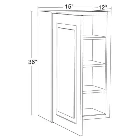 W1536l-gdo Home Decorators Collection Wall Kitchen Cabinet 15 Inch W X 12 D 36 H Soft-close Deep Onyx #3
