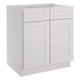 Hd-sd-b30-a Homeibro Ready To Assemble Kitchen Cabinet Bi-parting Painted In Shaker Dove