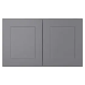 Hd-sg-w3018 Homeibro Newport Shaker Gray Ready To Assemble Wall Cabinet With 2-doors 30 Inch