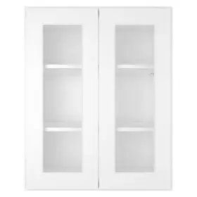 Hd-sw-w2430gd-a Homeibro Ready To Assemble Kitchen Cabinet 30 Inch H With 2-doors 3-shelves Shaker White