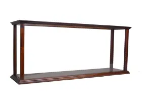 Homeroots Home Decor 512839551388 10 Inch Dark Brown And Clear Glass Standard Display Stand