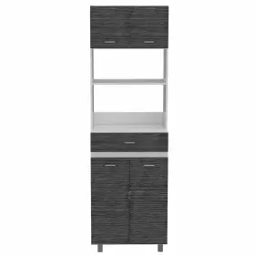Homeroots Kitchen & Dining 808230120471 Modern Gray Stria Tall Cart #3