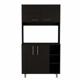 Homeroots Kitchen & Dining 808230120495 Modern Black Cabinet With Two Storage Shelves #3