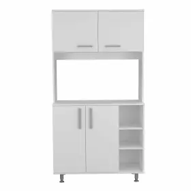 Homeroots Kitchen & Dining 808230120501 Modern White Cabinet With Two Storage Shelves #3