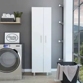 Homeroots Kitchen & Dining 808230120518 White Versatile Tall Pantry Or Laundry Cabinet