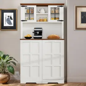 Homnia 197839285118 Kitchen Cabinet Tilt-out Trash Can Storage Adjustable Shelves With Power Outlets #2