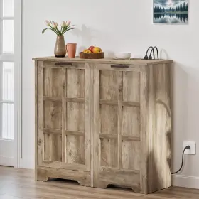Homnia 197839658844 Tilt-out Kitchen Cabinet Storage Adjustable Shelves Garage Bin With Power Outlets #2